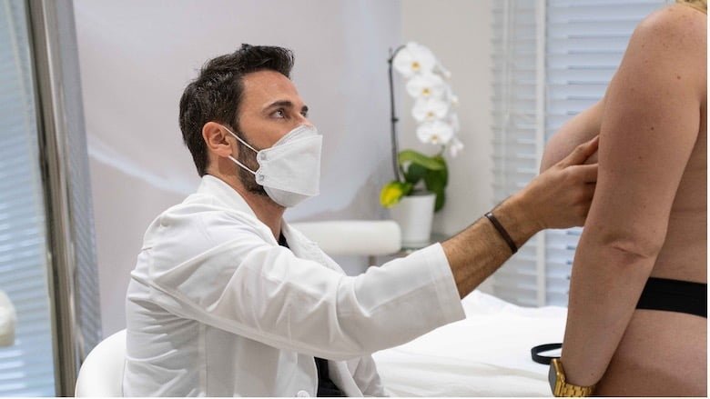 Wearing a regular bra after breast augmentation surgery - it takes some time before you can wear normal bra, your breasts need to heal with compression garment.