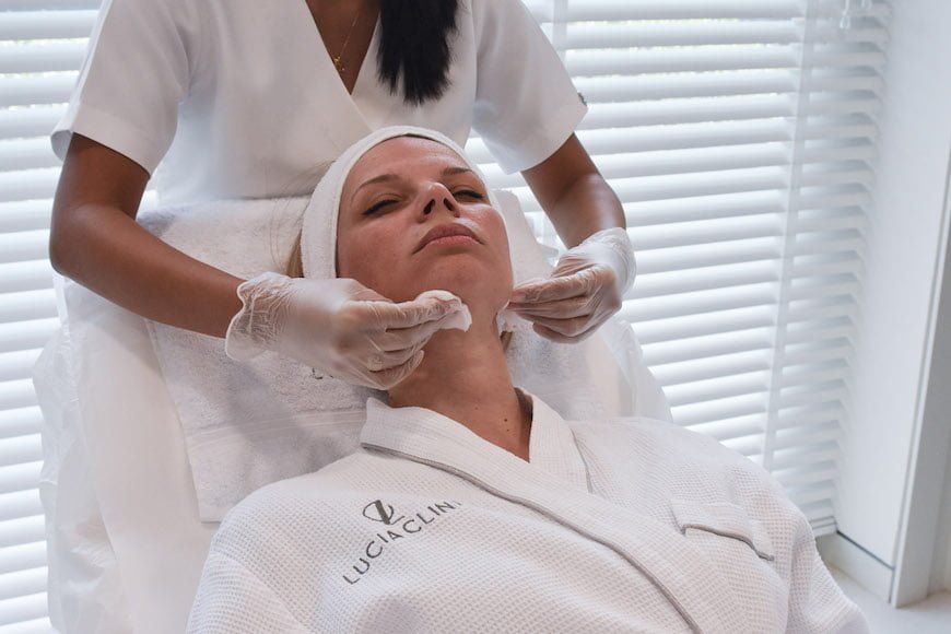 The key to best results of Ultherapy is skin preparation - before treatment your skin is carefully cleansed to remove all agents that interfere with treatment.