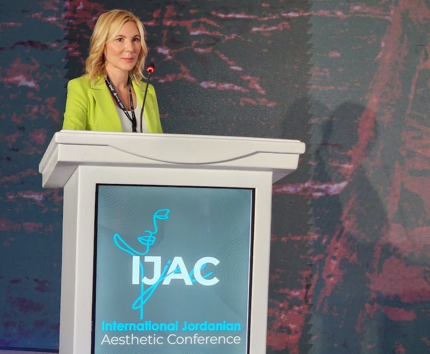 Dr. Radmila Lukian at the first Jordanian aesthetic event