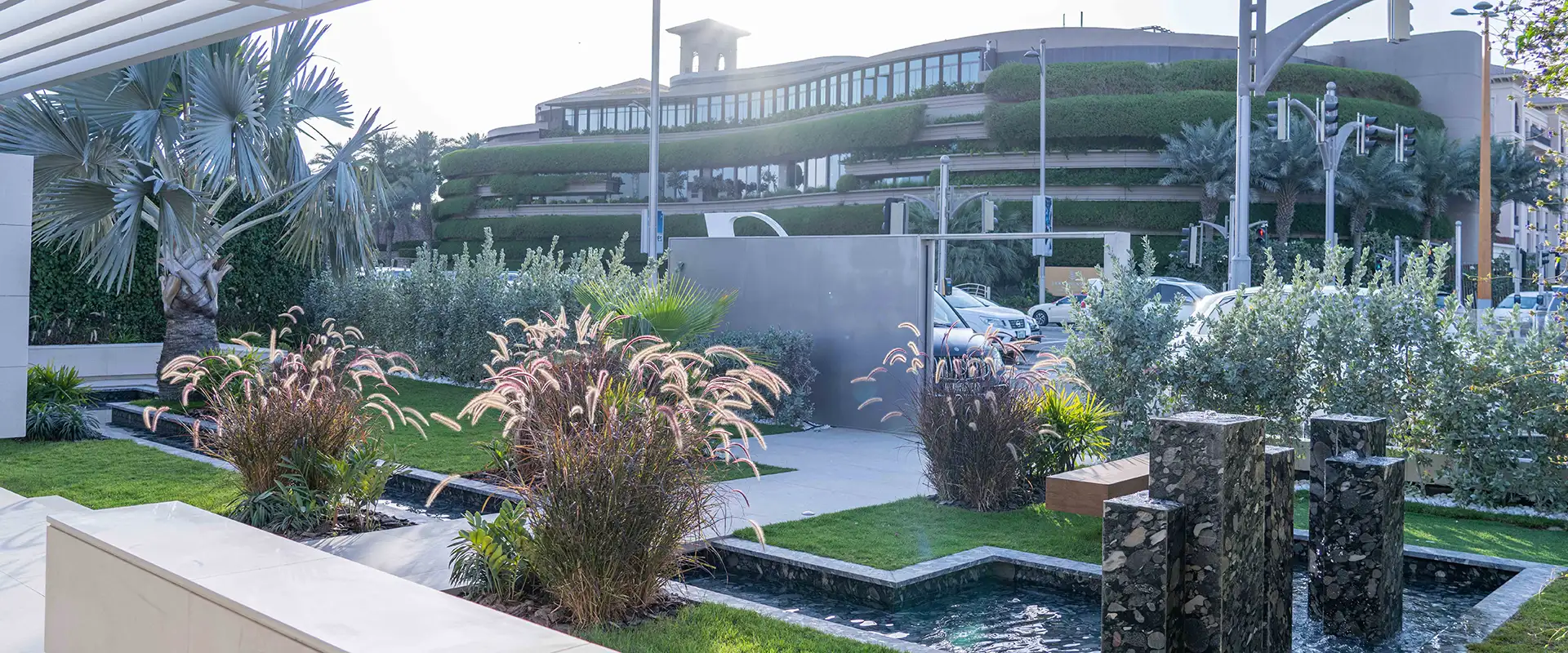 Lucia Clinic yard view towards Four Seasons